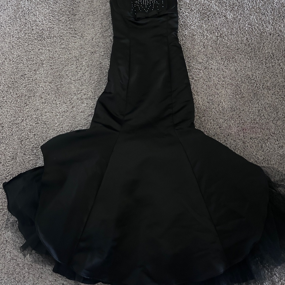 Jessica McClintock mermaid dress w tulle,bow and rhinestones